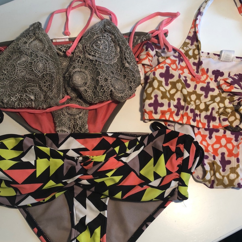 S/M colorful bathing suits bundle